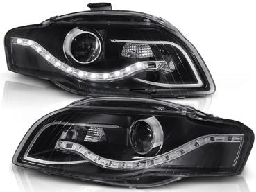 Scheinwerfer DRL LED Tagfahrlicht für Audi A4 B7 Bj. 04-08 Schwarz